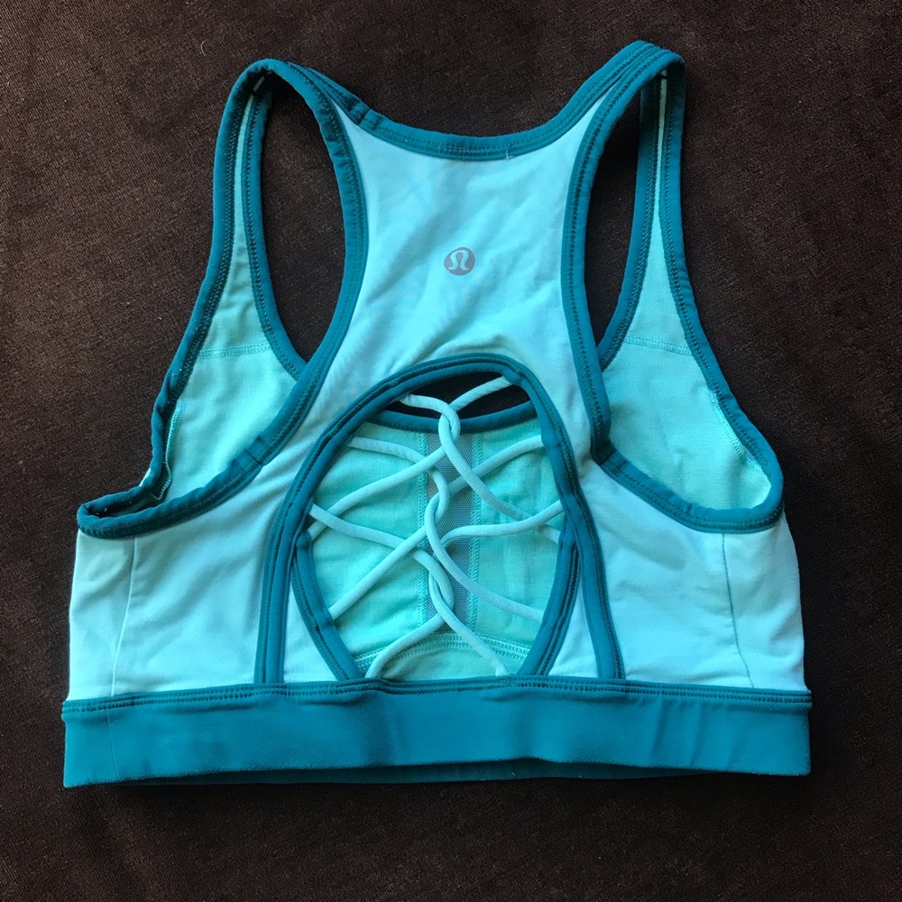 Teal Lulu sports bra